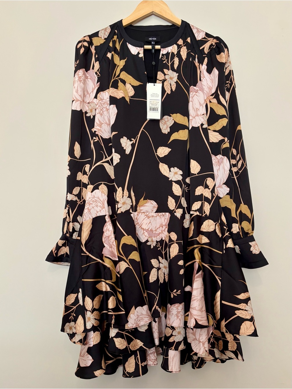Romantic Rose Print Short Swing Dress